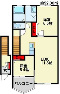 グランドステージⅡ【F-2号室】の間取り