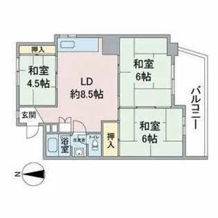 肥後ビル【401号室】の間取り
