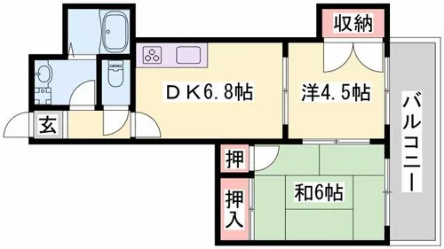 イーストアヴェニュー【206号室】の間取り