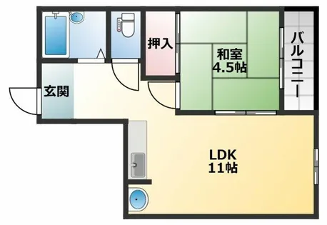 パル恵我之荘【4階】の間取り