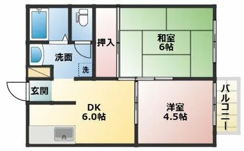 ナツミハイツ【2階】の間取り