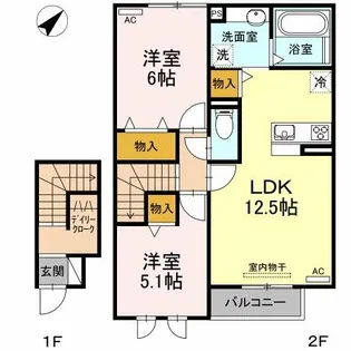 エレガンス天獏【2階】の間取り