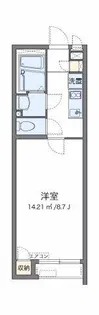 クレイノGRACY浜寺【202号室】の間取り