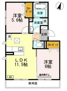 ソノーレ鈴蘭【1階】の間取り