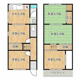 大阪府和泉市伯太町4丁目【一戸建】の間取り