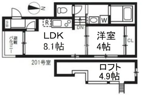 チェリーブロッサム新瑞橋【2階】の間取り