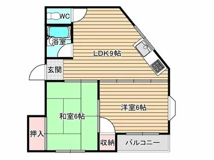 朝日橋ハイツ【2階】の間取り