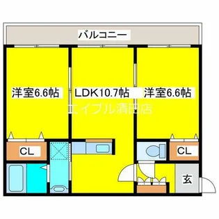 アミュージョンシャトー【2階】の間取り