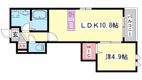 ヘーベルメゾン ヴェルヴェーヌ【402号室】の間取り