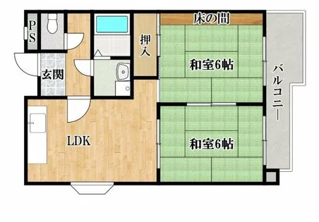 新栄プロパティー恵我之荘【404号室】の間取り