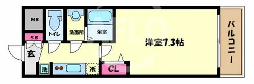 ララプレイス四天王寺前夕陽ヶ丘プルミエ【406号室】の間取り