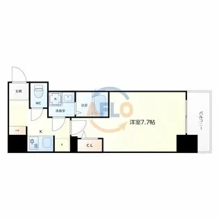 S-RESIDENCE堺市駅前【9階】の間取り