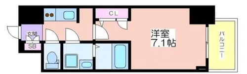 S-RESIDENCE阿波座bouncy【2階】の間取り