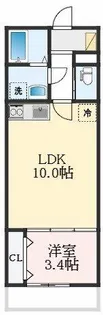 大阪府堺市西区浜寺石津町西4丁【アパート】の間取り