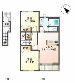 グリーン ベル【2階】の間取り