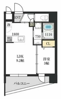 ケーアイコート南田辺【7階】の間取り
