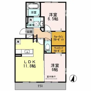 ガトーナふくだⅡ【1階】の間取り