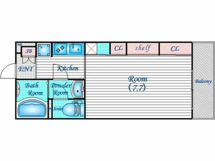 リブリ・シャルマン・パレス・吉野【3階】の間取り