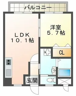 エメラ美苑Ⅱ【2階】の間取り