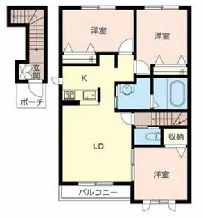 クラヴィエ花水木Ⅱ【2階】の間取り