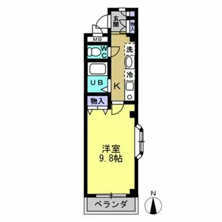 アレグリーアNISHINODAI【101号室】の間取り