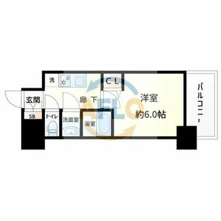 プレリス鶴見緑地グランガーデリア【9階】の間取り