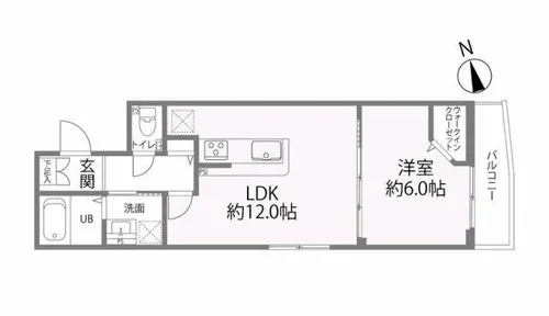 クレール今里【2階】の間取り