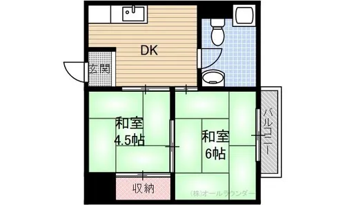 茨木グランドハイツ【601号室】の間取り