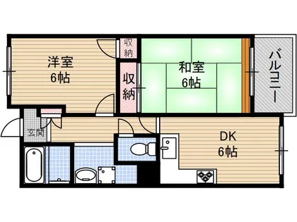 メゾン茨木西駅前【2階】の間取り