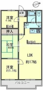 朝日プラザ生駒西2番館C棟【2階】の間取り
