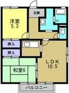 ライフハイツ【2階】の間取り