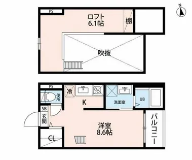 フランシェ【2階】の間取り
