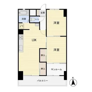 第一南陽ハイツ【702号室】の間取り