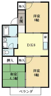 ヴィラ塚の木Ⅱ号館【2階】の間取り