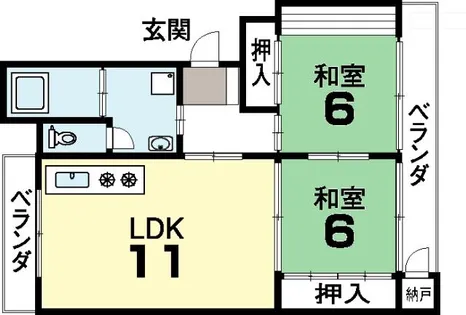 CASA辻久【1階】の間取り