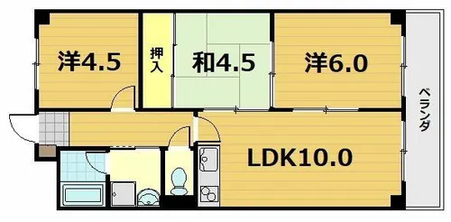 メゾン山幸【0702号室】の間取り