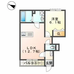シャルマン【1階】の間取り