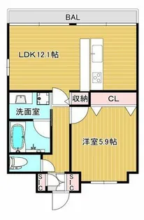 大阪府大阪市旭区千林2丁目【マンション】の間取り