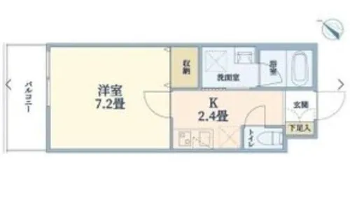 ウェルスクエア高槻【102号室】の間取り