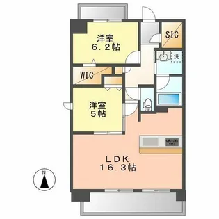 コンフォートリンク【5階】の間取り