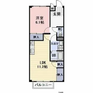 ベイサイド黒石【1階】の間取り