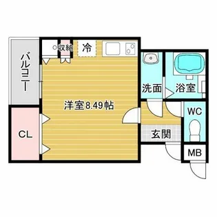 ブラウニー本町【1階】の間取り