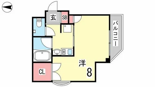 ハイムアンゲネーム【1階】の間取り
