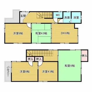 大阪府豊中市栗ケ丘町【一戸建】の間取り