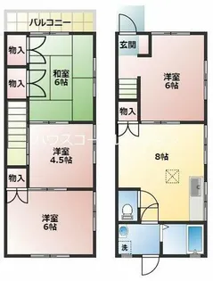 兵庫県尼崎市東園田町1丁目【テラスハウス】の間取り