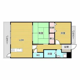 コンフォート緑地【3階】の間取り