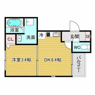 アルタイ石橋阪大前【1階】の間取り