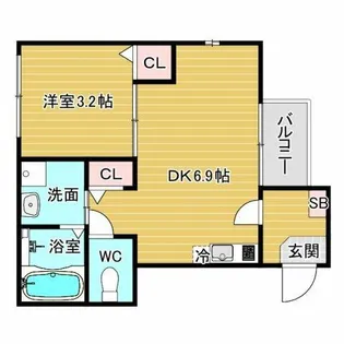 アルタイ石橋阪大前【1階】の間取り