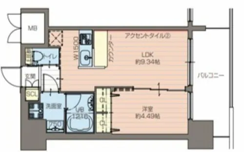 プレジオ都島ASIAN【10階】の間取り