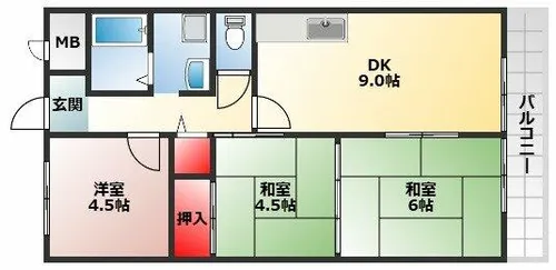 ヤマダマンション【101号室】の間取り